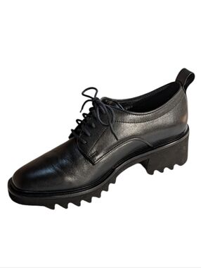 Aquatalia, Shana, Black Derby Oxford Lace Up Shoes. Sz 8.5